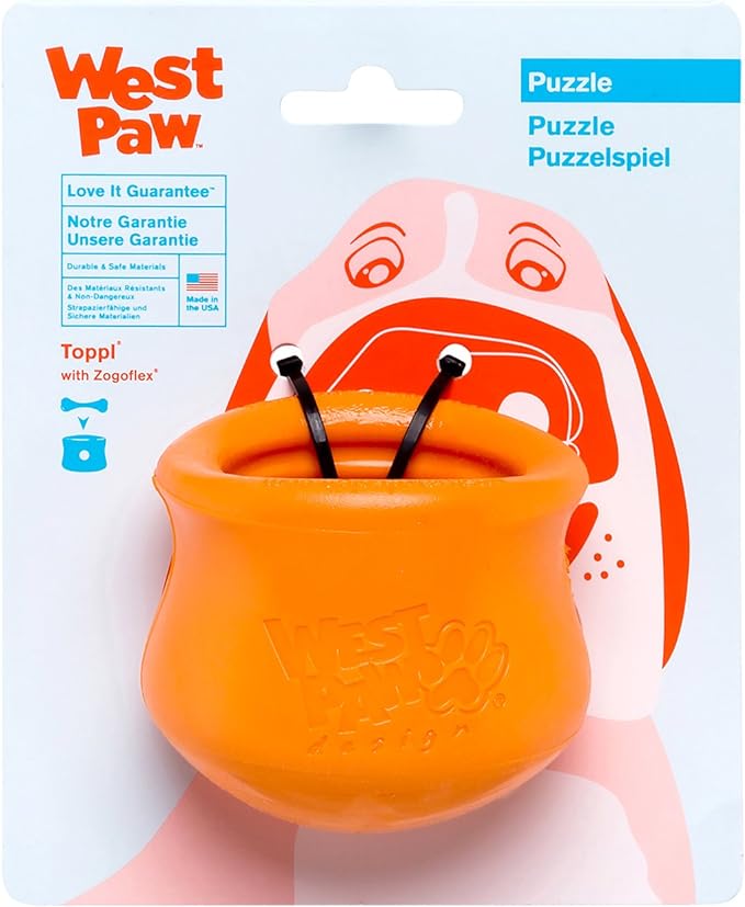 West Paw Toppl Toy Tangerine Small