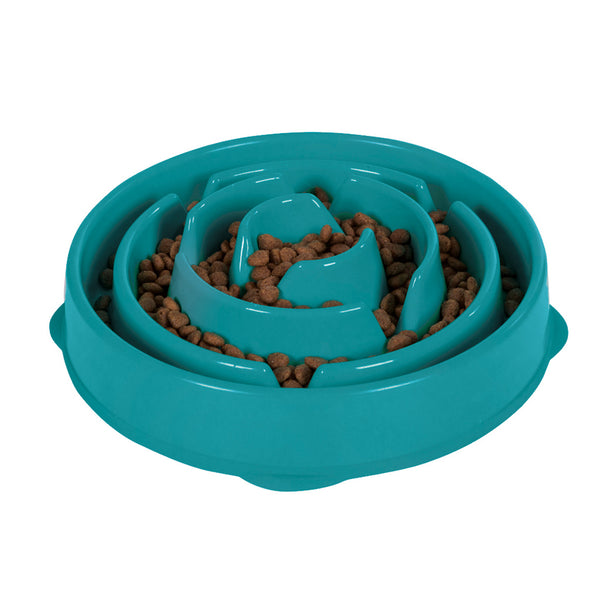 Large Fun Feeder Slo Bowl Teal Small Big Dog Naturals